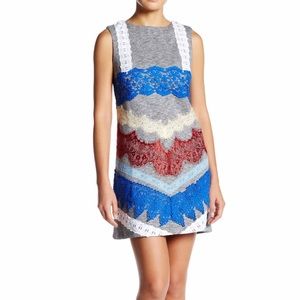 After Market colorblock mini dress Sz S NEW